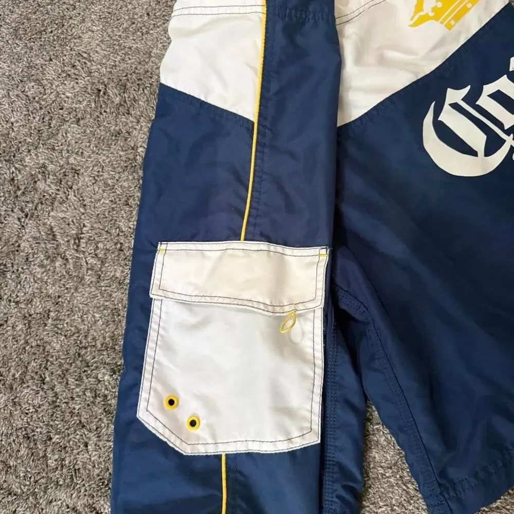 Unbranded Men's Navy and Blue Swim-briefs-shorts